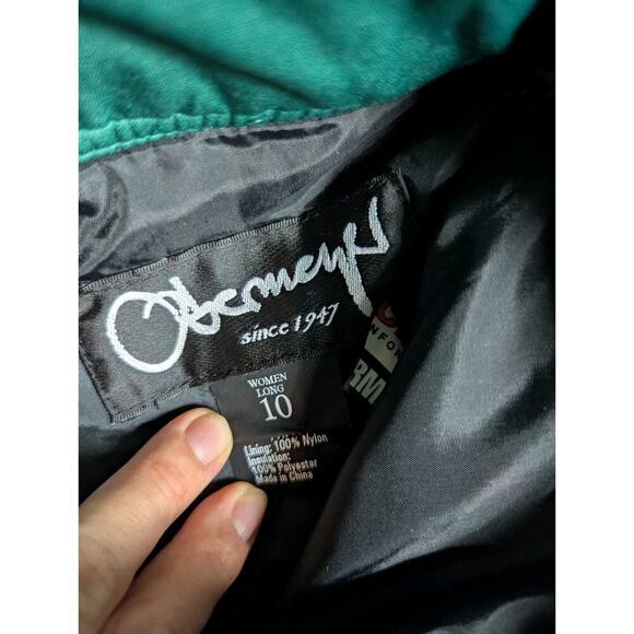 Obermeyer Stiletto T Thermolite Insulated Ski Pants Retro Green Size 10 Tall - Picture 8 of 14